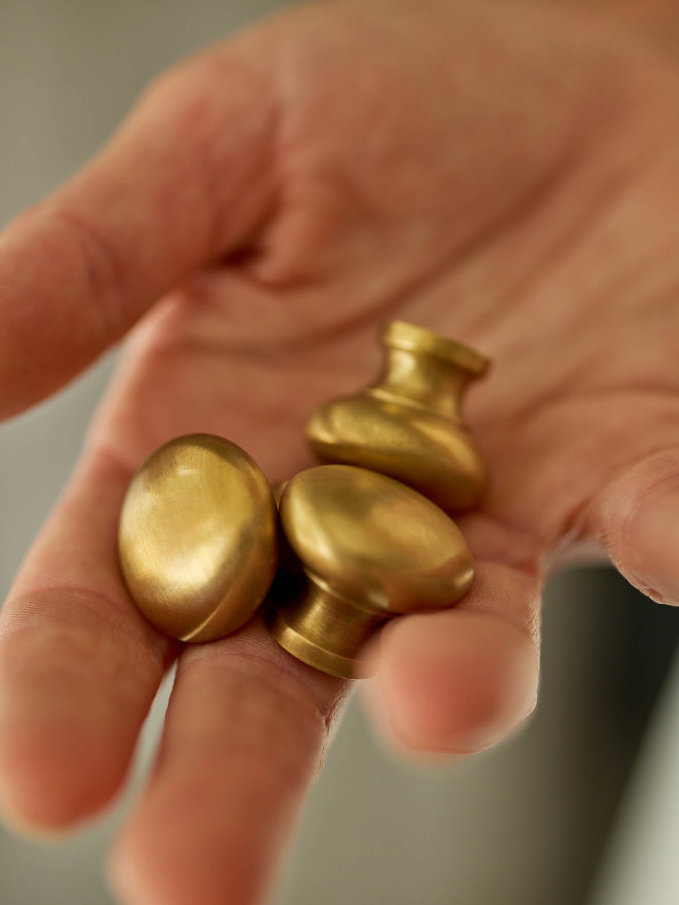 Simple Knob, Small, Matt Brass