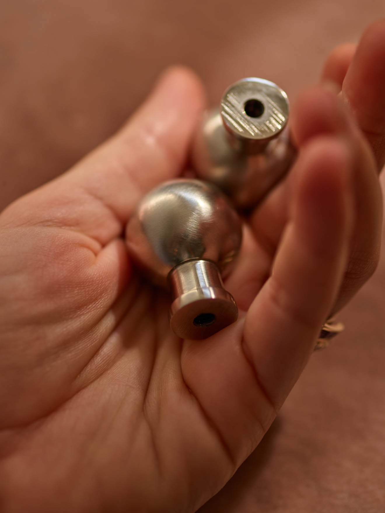 Smooth Rounded Knob, Matt Nickel