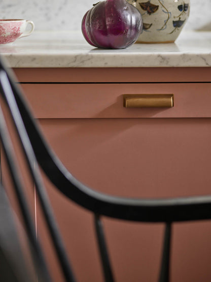 Rectangular Cup Handle, Antique Brass