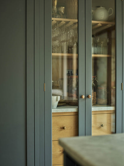 Simple Knob, Large, Antique Brass