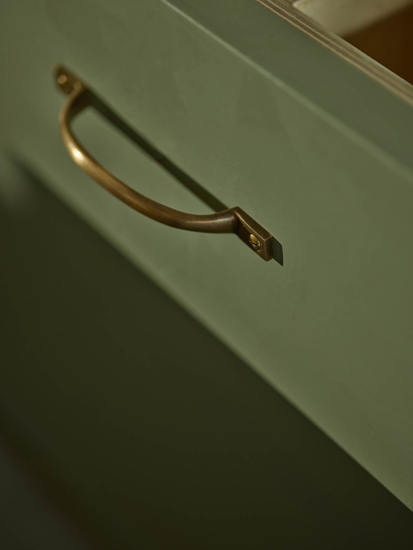 Pull Handle, Short, Antique Brass