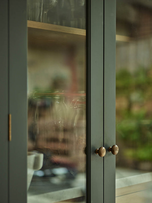 Simple Knob, Large, Antique Brass