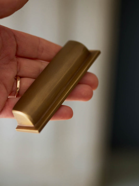 Rectangular Cup Handle, Antique Brass