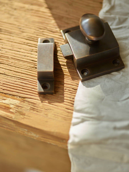 Cabinet Latch, Aged Bronze