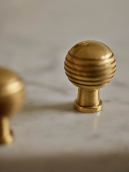 Rounded Knob, Matt Brass