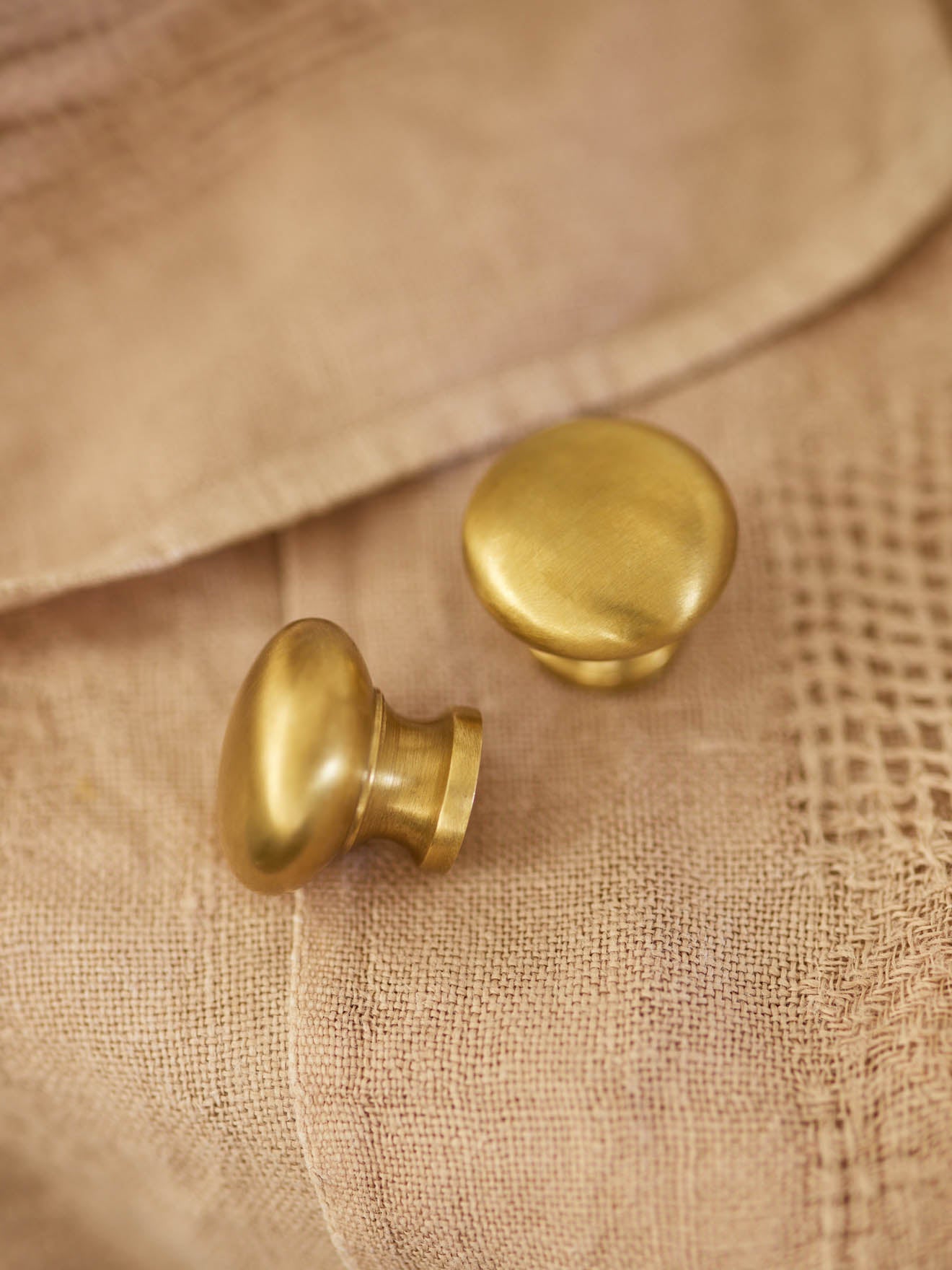 Simple Knob, Small, Matt Brass