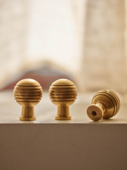Rounded Knob, Matt Brass